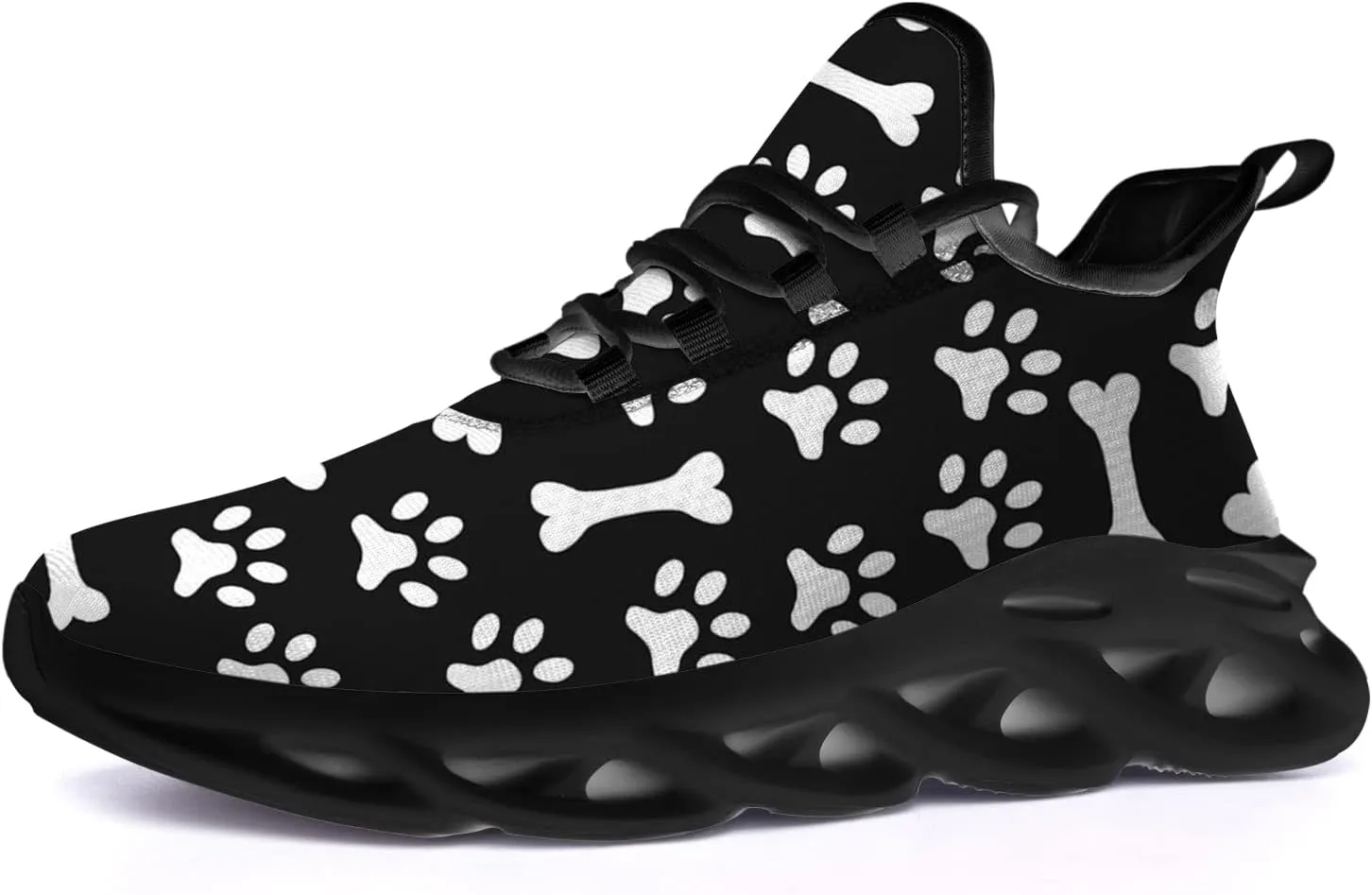 Paw Print Shoes for Men Women Road Running Shoes Non-Slip Walking Tennis Sneakers Cross Trainer Shoes Gifts for Boy Girl