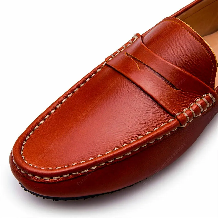 Penny Leather Loafer Soft Tan