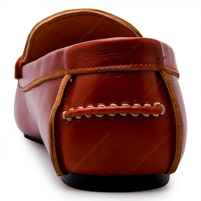 Penny Leather Loafer Soft Tan