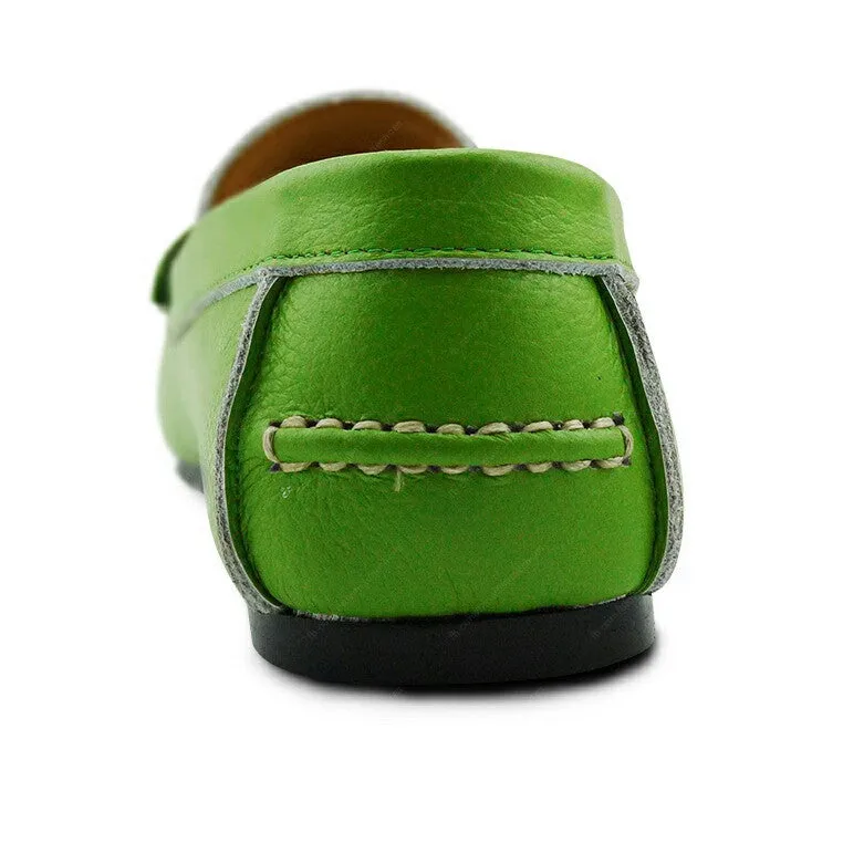 Penny Loafer Wrinkle Soft Leather Pomelo Green