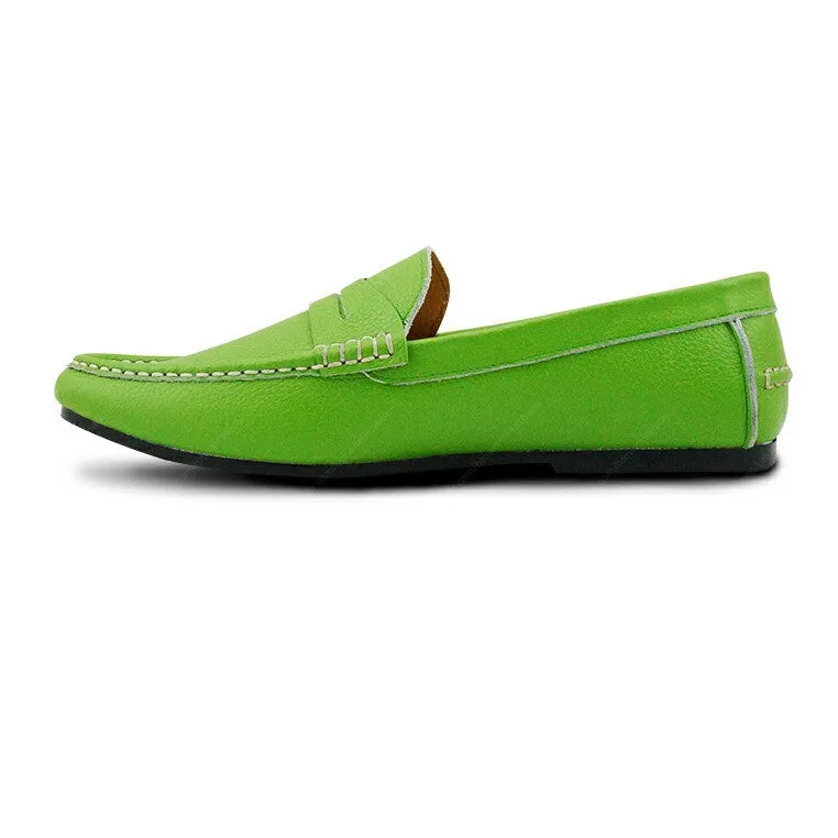 Penny Loafer Wrinkle Soft Leather Pomelo Green