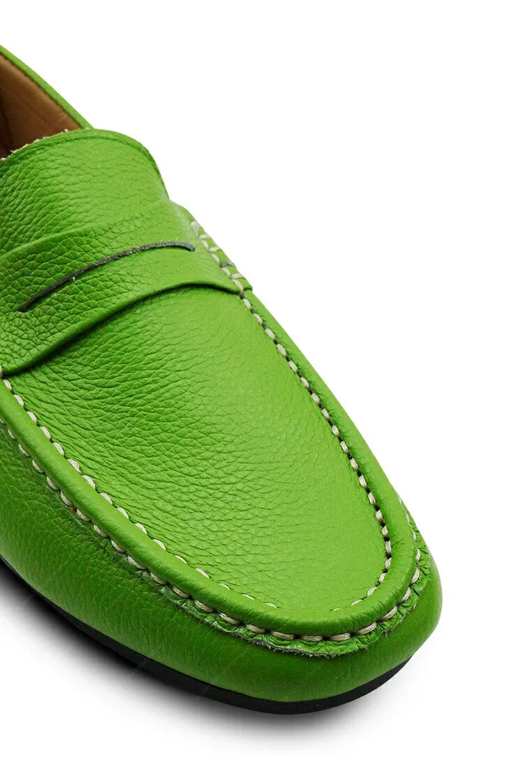 Penny Loafer Wrinkle Soft Leather Pomelo Green