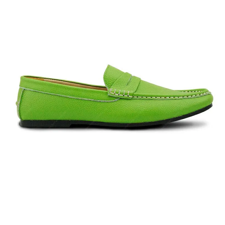 Penny Loafer Wrinkle Soft Leather Pomelo Green