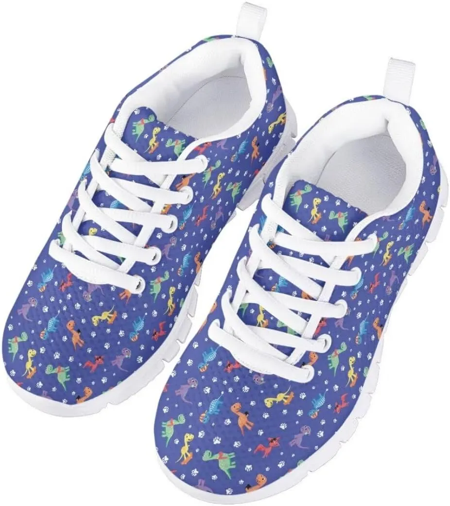 Pinupub Tennis Casual Sports Shoes for Boys Girls Breathable Soft Non Slip Lace Up Sneakers