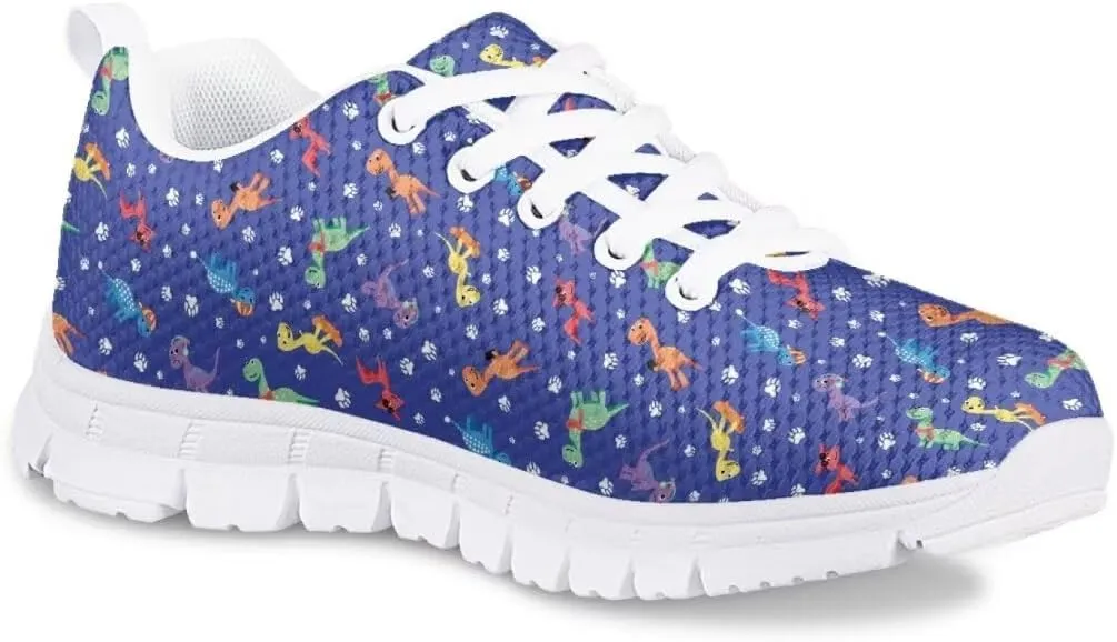 Pinupub Tennis Casual Sports Shoes for Boys Girls Breathable Soft Non Slip Lace Up Sneakers