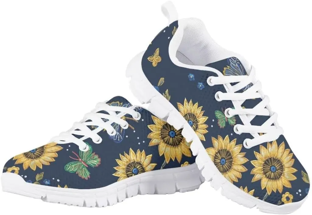 Pinupub Tennis Casual Sports Shoes for Boys Girls Breathable Soft Non Slip Lace Up Sneakers