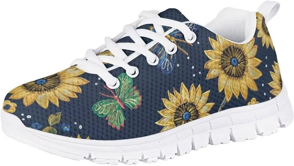 Pinupub Tennis Casual Sports Shoes for Boys Girls Breathable Soft Non Slip Lace Up Sneakers