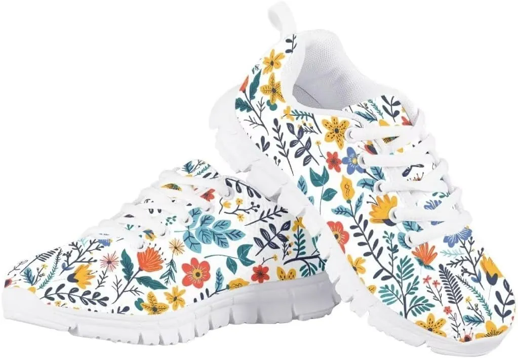 Pinupub Tennis Casual Sports Shoes for Boys Girls Breathable Soft Non Slip Lace Up Sneakers