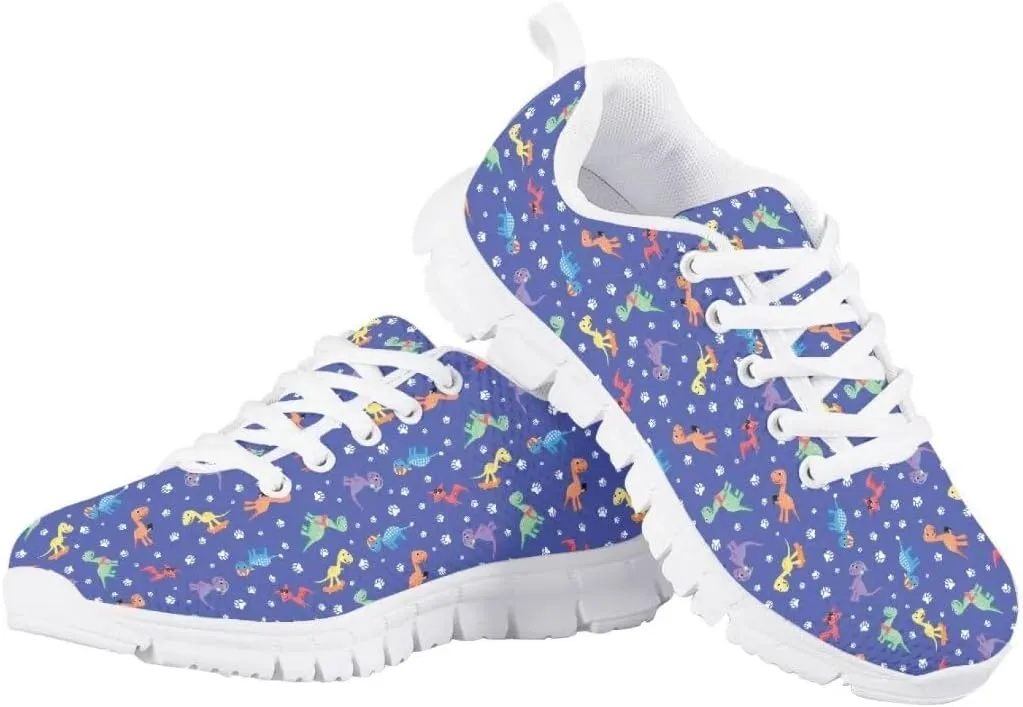 Pinupub Tennis Casual Sports Shoes for Boys Girls Breathable Soft Non Slip Lace Up Sneakers