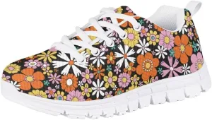 Pinupub Unisex-Child Running Shoes Non Slip Lace Up Sneakers Cute Print Casual Tennis Athletic Shoes