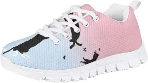 Pinupub Unisex-Child Running Shoes Non Slip Lace Up Sneakers Cute Print Casual Tennis Athletic Shoes