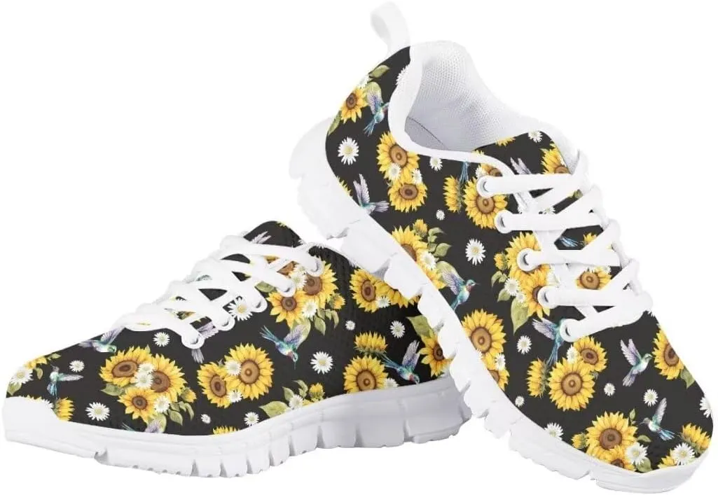 Pinupub Unisex-Child Running Shoes Non Slip Lace Up Sneakers Cute Print Casual Tennis Athletic Shoes