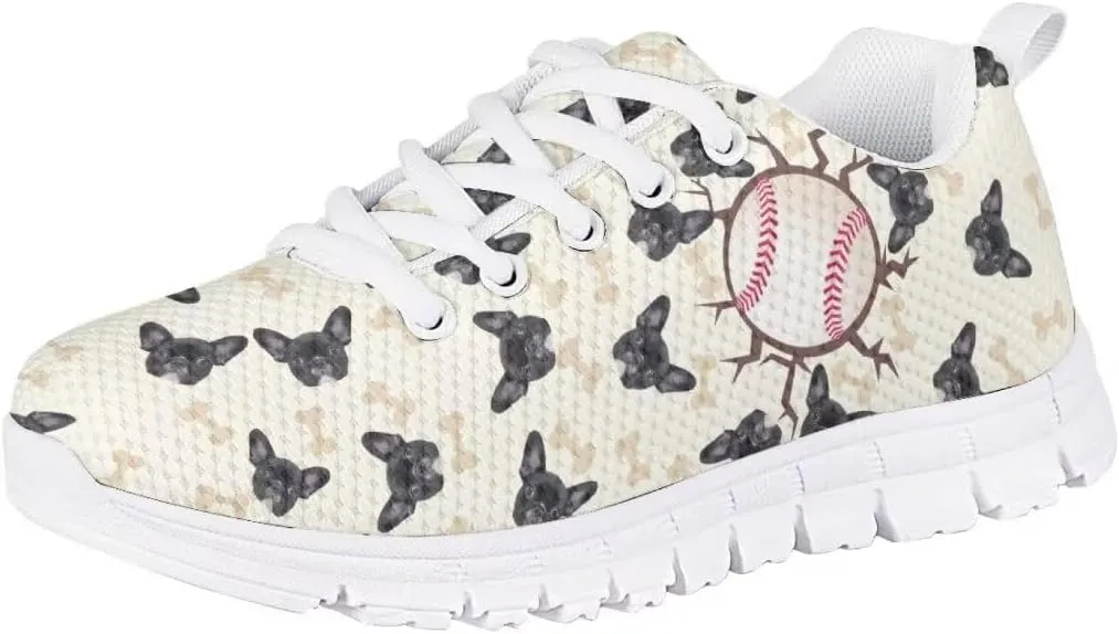 Pinupub Unisex-Child Running Shoes Non Slip Lace Up Sneakers Cute Print Casual Tennis Athletic Shoes