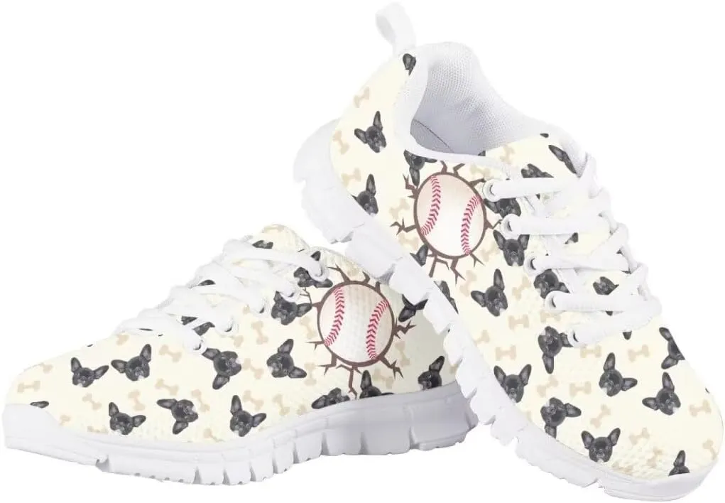 Pinupub Unisex-Child Running Shoes Non Slip Lace Up Sneakers Cute Print Casual Tennis Athletic Shoes