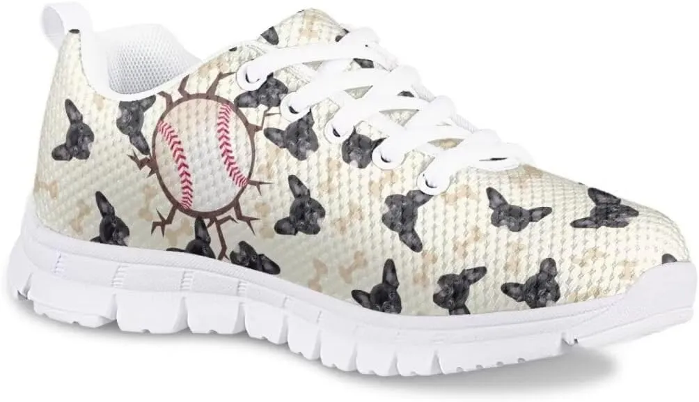 Pinupub Unisex-Child Running Shoes Non Slip Lace Up Sneakers Cute Print Casual Tennis Athletic Shoes