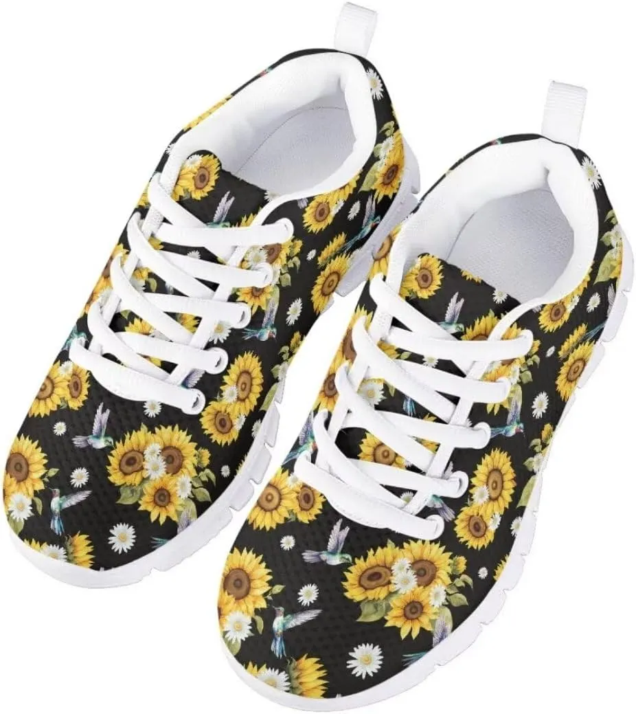 Pinupub Unisex-Child Running Shoes Non Slip Lace Up Sneakers Cute Print Casual Tennis Athletic Shoes