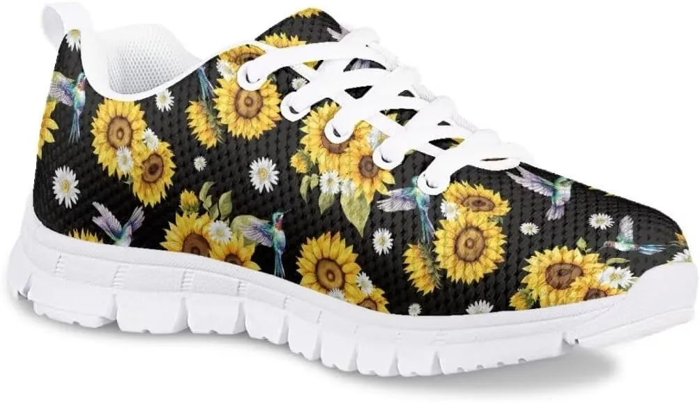 Pinupub Unisex-Child Running Shoes Non Slip Lace Up Sneakers Cute Print Casual Tennis Athletic Shoes