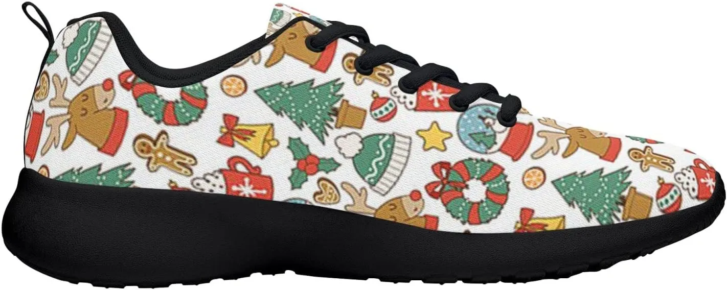 Pitovozu Christmas Decor Sneaker Men Athletic Shoes Running Shoes Comfortable Sports Walking Shoes
