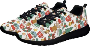 Pitovozu Christmas Decor Sneaker Men Athletic Shoes Running Shoes Comfortable Sports Walking Shoes
