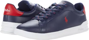 POLO RALPH LAUREN Heritage Court II Leather Sneaker Newport Navy/Rl2000 Red Nappa Leather 10 D (M)