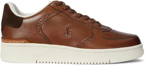 POLO RALPH LAUREN Men's Brogue Masters Court Burnished Leather Sneaker