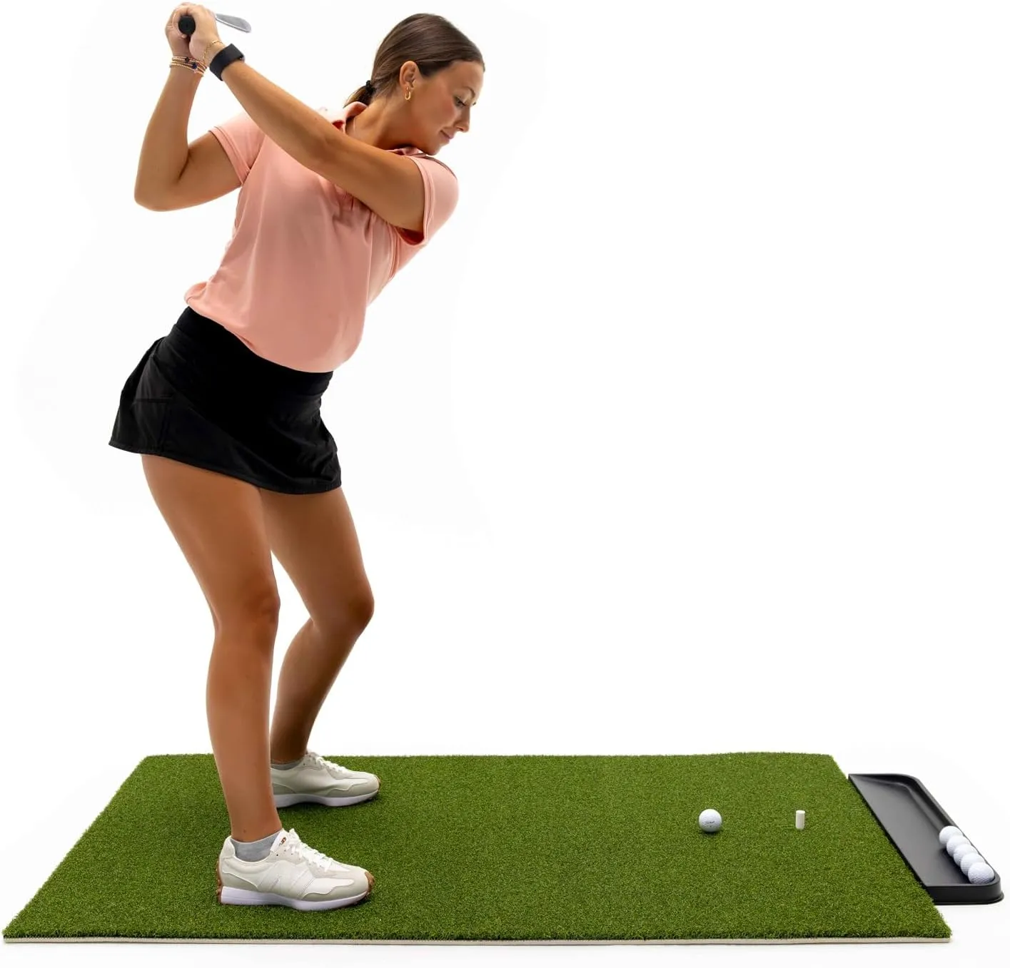 Premium Turf Indoor/Outdoor Golf Mat. Bonus Tray   3 Tees