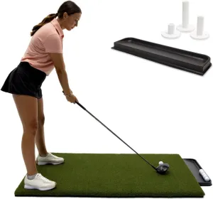 Premium Turf Indoor/Outdoor Golf Mat. Bonus Tray   3 Tees