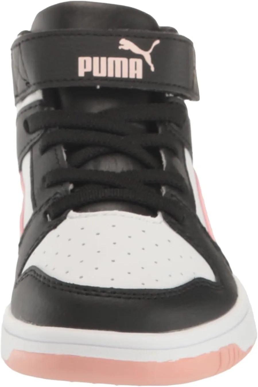 PUMA Kids' Rebound Layup Mid Hook and Loop Sneaker