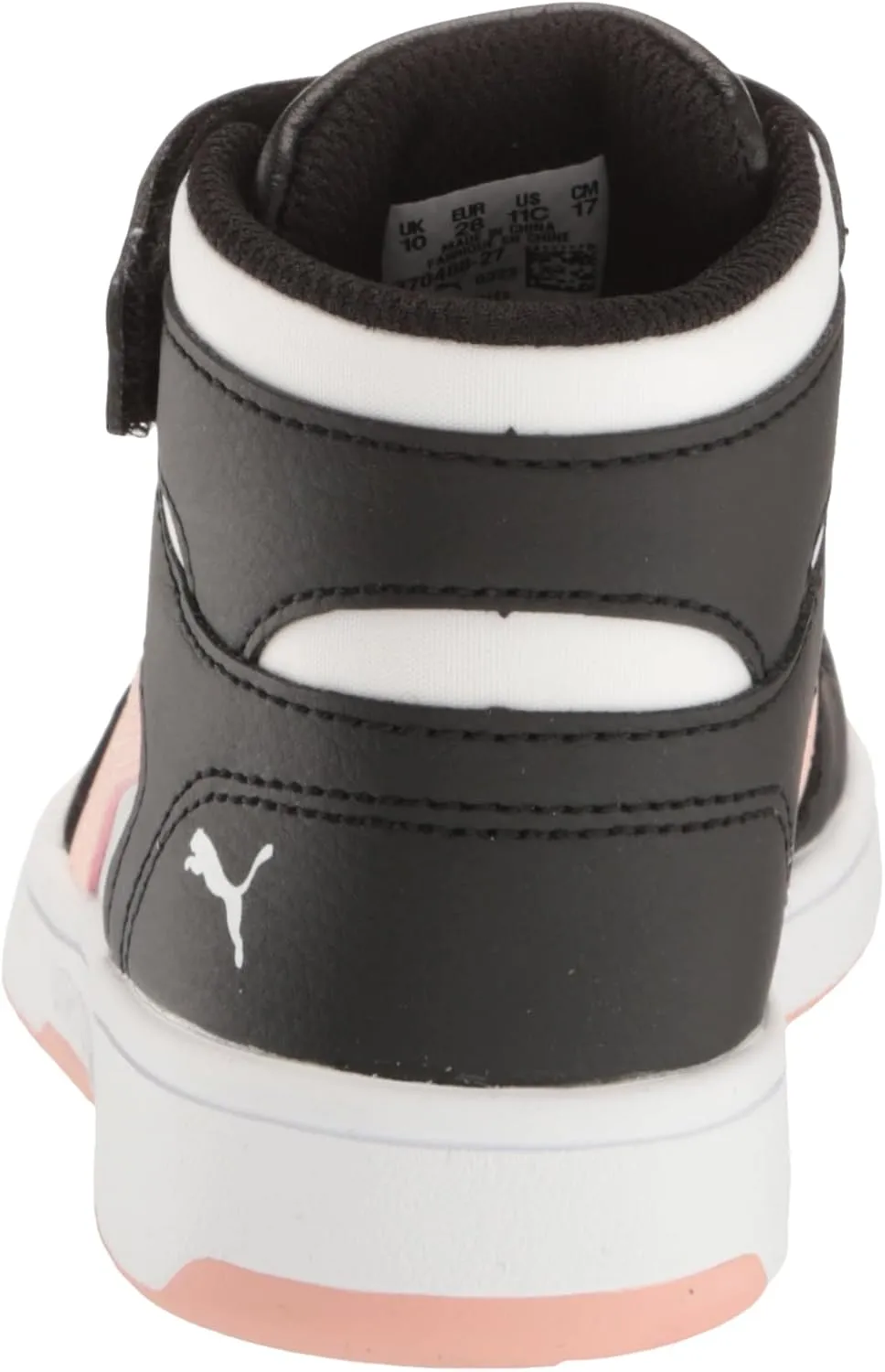 PUMA Kids' Rebound Layup Mid Hook and Loop Sneaker