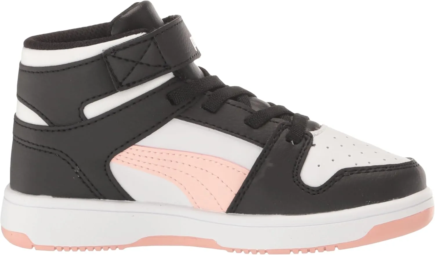 PUMA Kids' Rebound Layup Mid Hook and Loop Sneaker