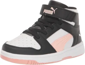 PUMA Kids' Rebound Layup Mid Hook and Loop Sneaker