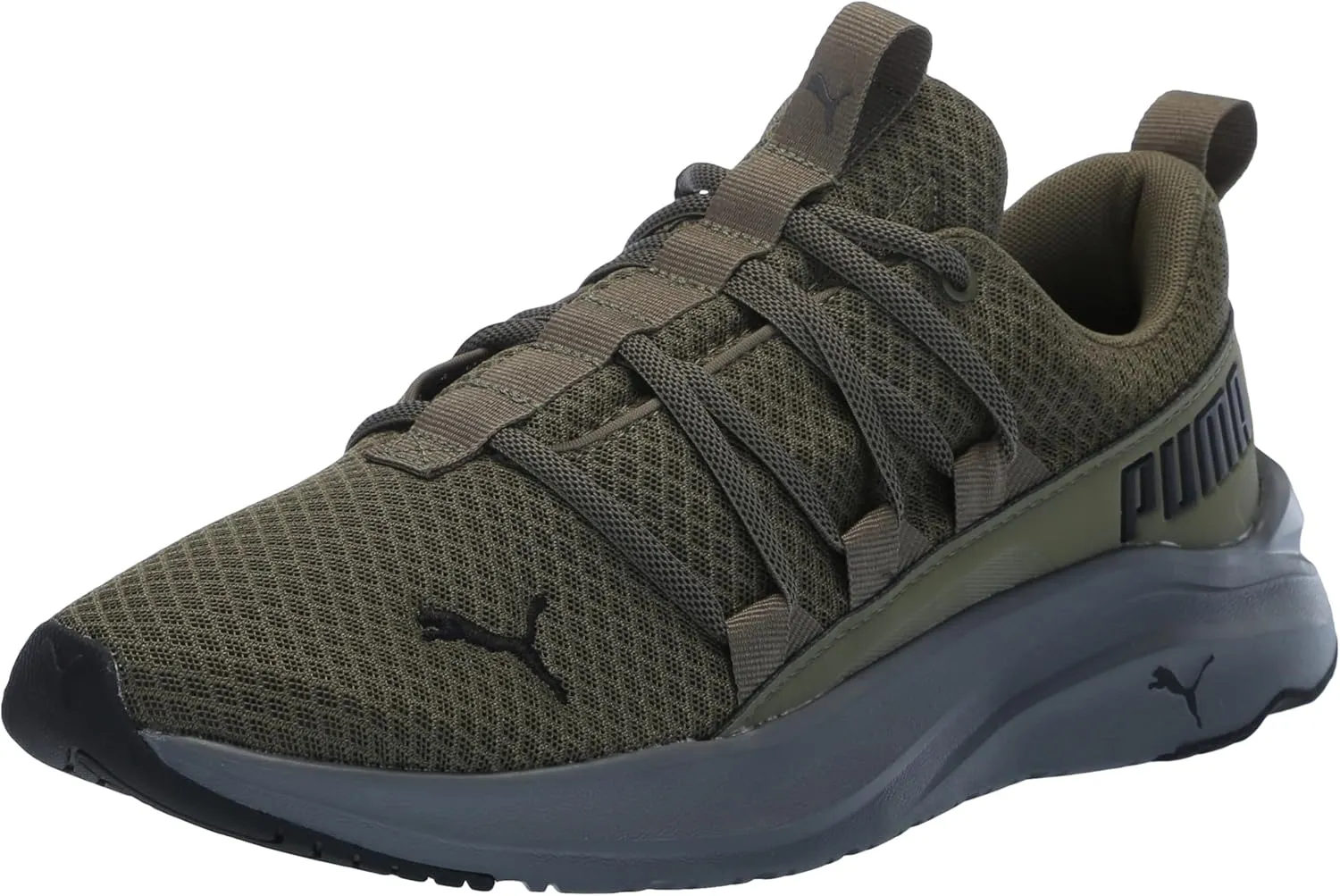 PUMA Mens Softride One4all Cross Trainer, Mens Olive-Cool Dark Gray Mens Black, 11.5