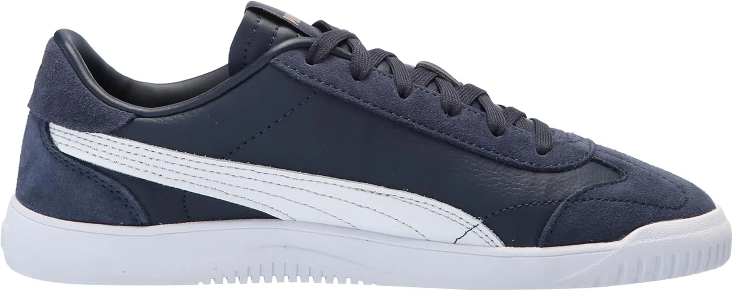 PUMA Unisex-Child Shoes Club 5v5 Sneaker, White Black-Feather Gray, 4 US Big Kid