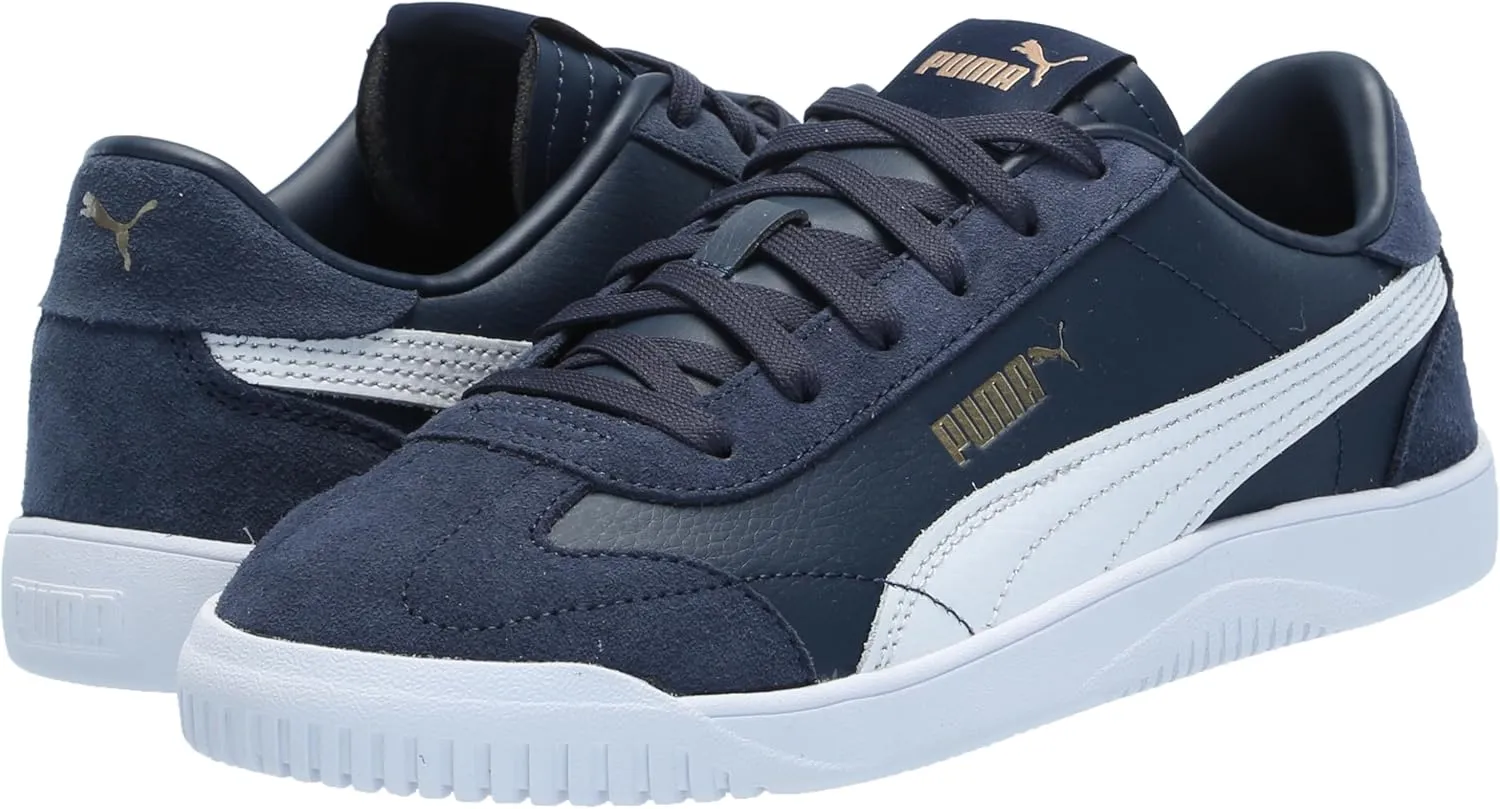 PUMA Unisex-Child Shoes Club 5v5 Sneaker, White Black-Feather Gray, 4 US Big Kid