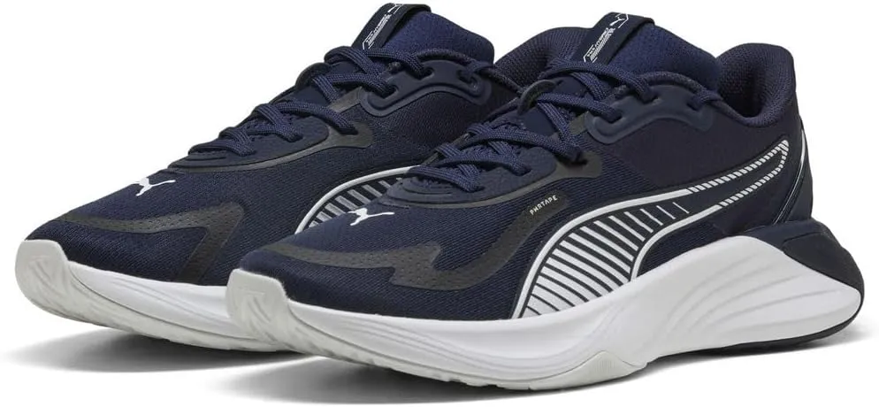 PUMA Unisex Pwr Hybrid Tr Cross Trainer, Puma Navy PUMA White Feather Gray, 5.5