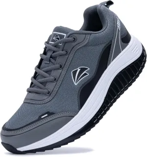 QAUPPE Men's Shoes Walking Arch Support Orthotic Sneakers Plantar Fasciitis Wide Tennis Shoes for Heel and Foot Pain Relief