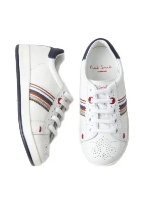 Rabbit Leather Trainer in White