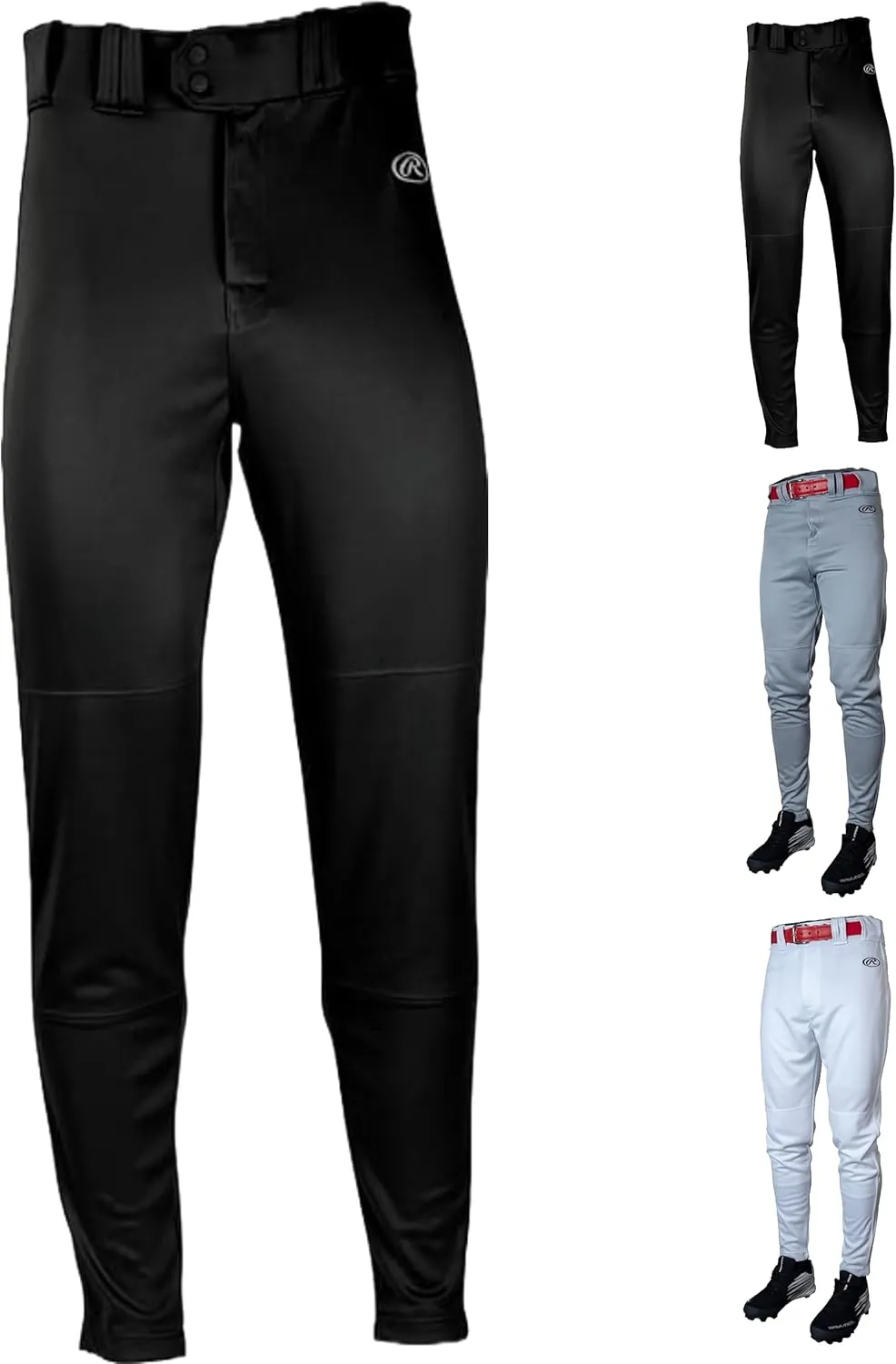 Rawlings Boys' Launch Series Baseball Pants | Tapered Jogger Fit | Youth Sizes | Solid | Multiple Colors