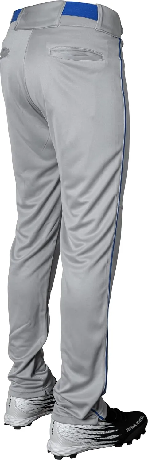 Rawlings Men's Launch Series Baseball Pants | Full Length Semi-Relaxed Fit | Adult Sizes | Piped | Multiple Colors