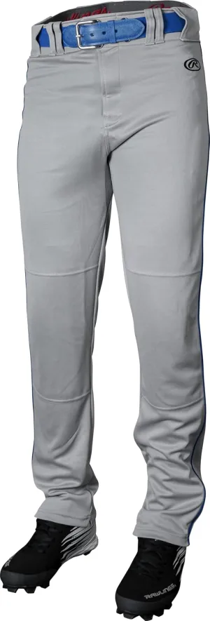 Rawlings Men's Launch Series Baseball Pants | Full Length Semi-Relaxed Fit | Adult Sizes | Piped | Multiple Colors