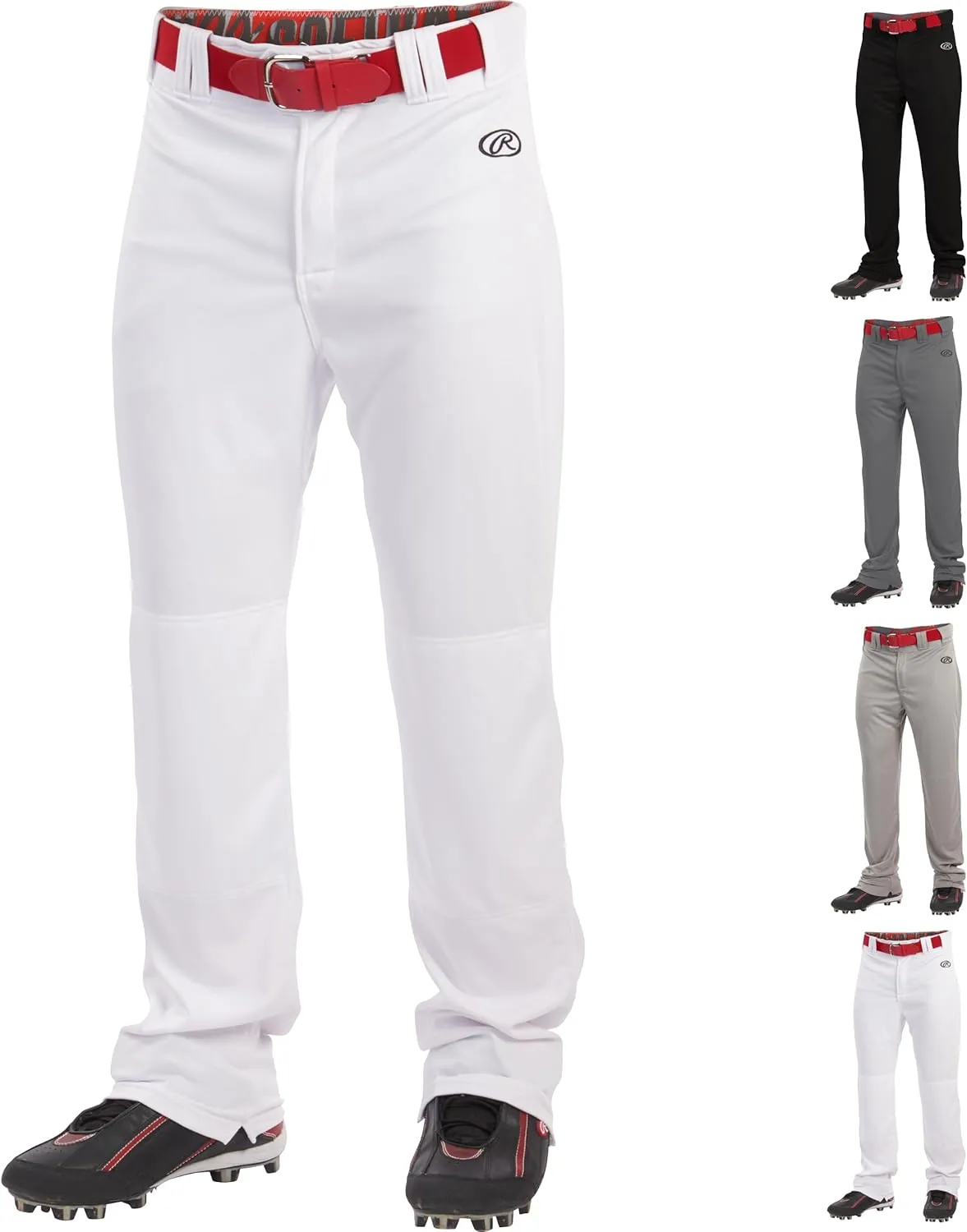 Rawlings Men's Launch Series Baseball Pants | Full Length Semi-Relaxed Fit | Adult Sizes | Solid | Multiple Colors