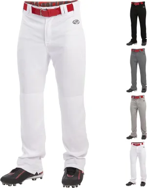 Rawlings Men's Launch Series Baseball Pants | Full Length Semi-Relaxed Fit | Adult Sizes | Solid | Multiple Colors
