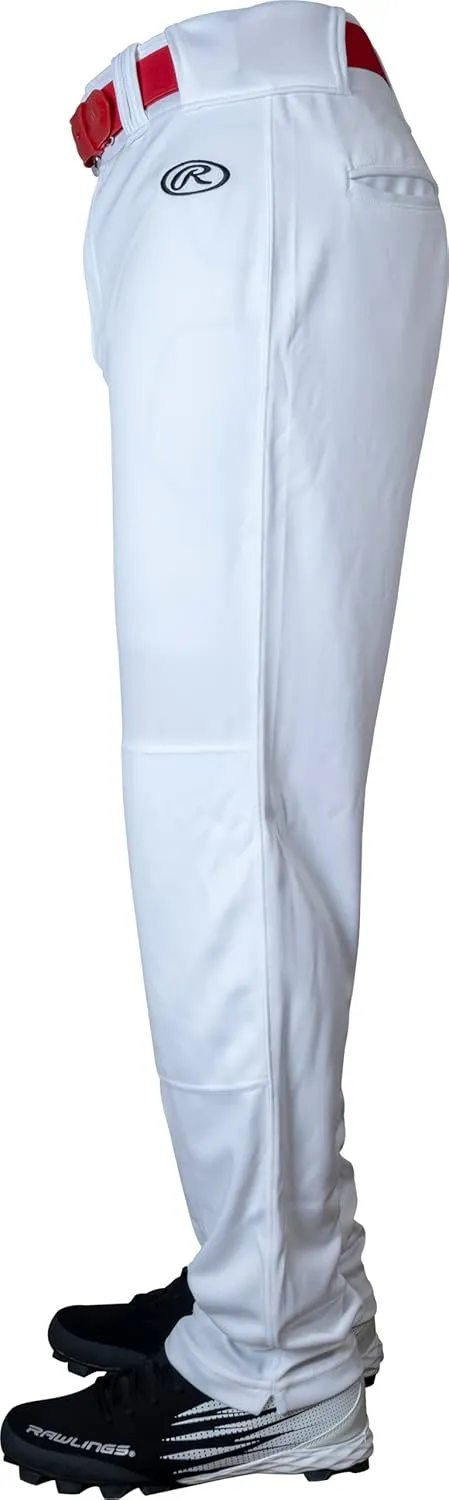 Rawlings Men's Launch Series Baseball Pants | Full Length Semi-Relaxed Fit | Adult Sizes | Solid | Multiple Colors