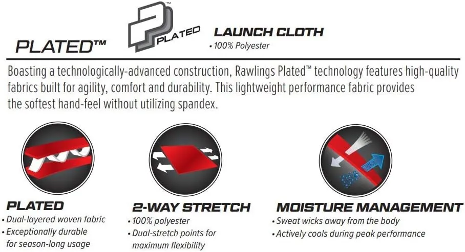 Rawlings Men's Launch Series Baseball Pants | Knicker Fit | Adult Sizes | Solid | Multiple Colors