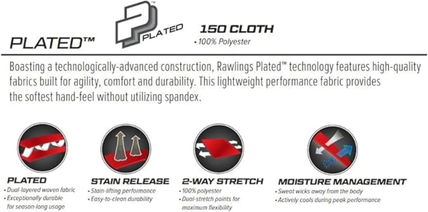 Rawlings | PRO 150 Series Baseball Pants | Knicker Fit | Youth Sizes | Solid | Multiple Colors