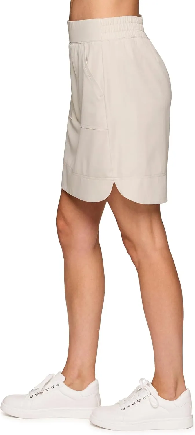 RBX Active Longer Length Skort for Women, Quick Drying Woven Pickleball Golf Skort with Pockets for Tennis, Hiking, Running