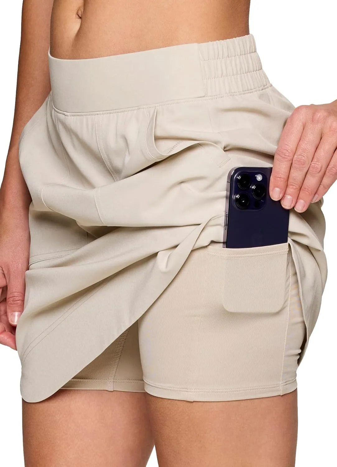RBX Active Longer Length Skort for Women, Quick Drying Woven Pickleball Golf Skort with Pockets for Tennis, Hiking, Running