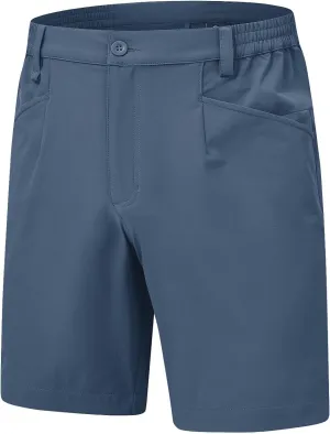 Rdruko Men's Stretch Golf Shorts 7 Inch Inseam Dress Casual Dry Fit Elastic Waist Lightweight Flat Front Work Shorts