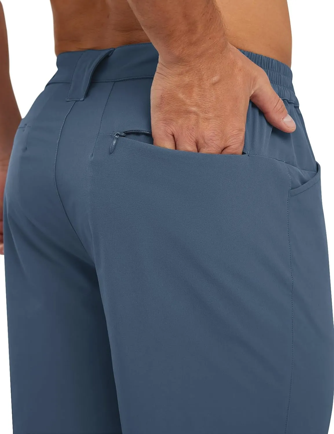 Rdruko Men's Stretch Golf Shorts 7 Inch Inseam Dress Casual Dry Fit Elastic Waist Lightweight Flat Front Work Shorts