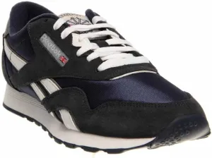 Reebok Men's Classic Nylon Sneaker, Team Navy/Platinum2, 4.5